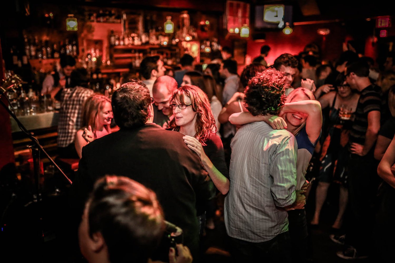 Dancing at Firehouse Lounge below the Hostel