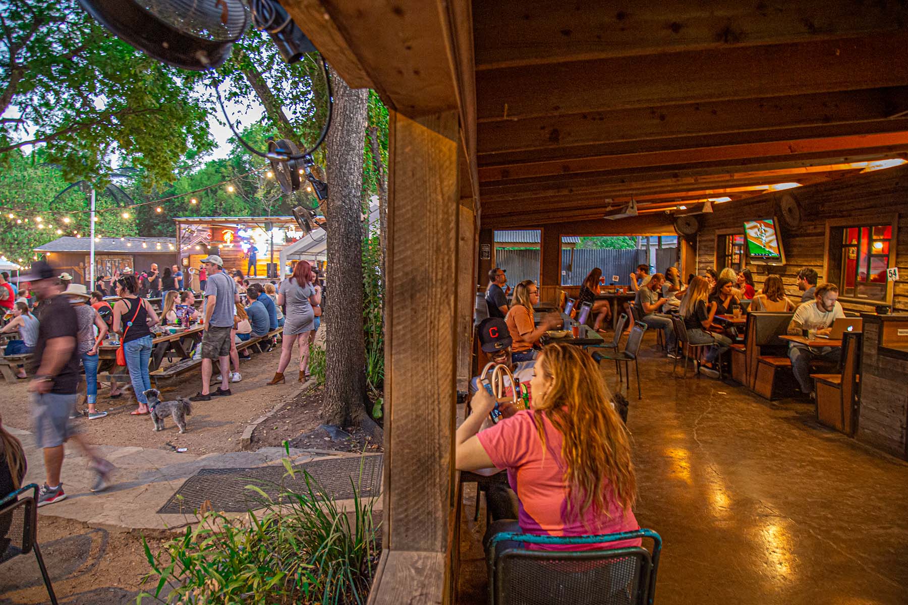 Blurring the line between inside & out, there's craft beer, cocktails, yard games, live music, darts and pool at this popular venue. Photo: Will Taylor - LostinAustin.org