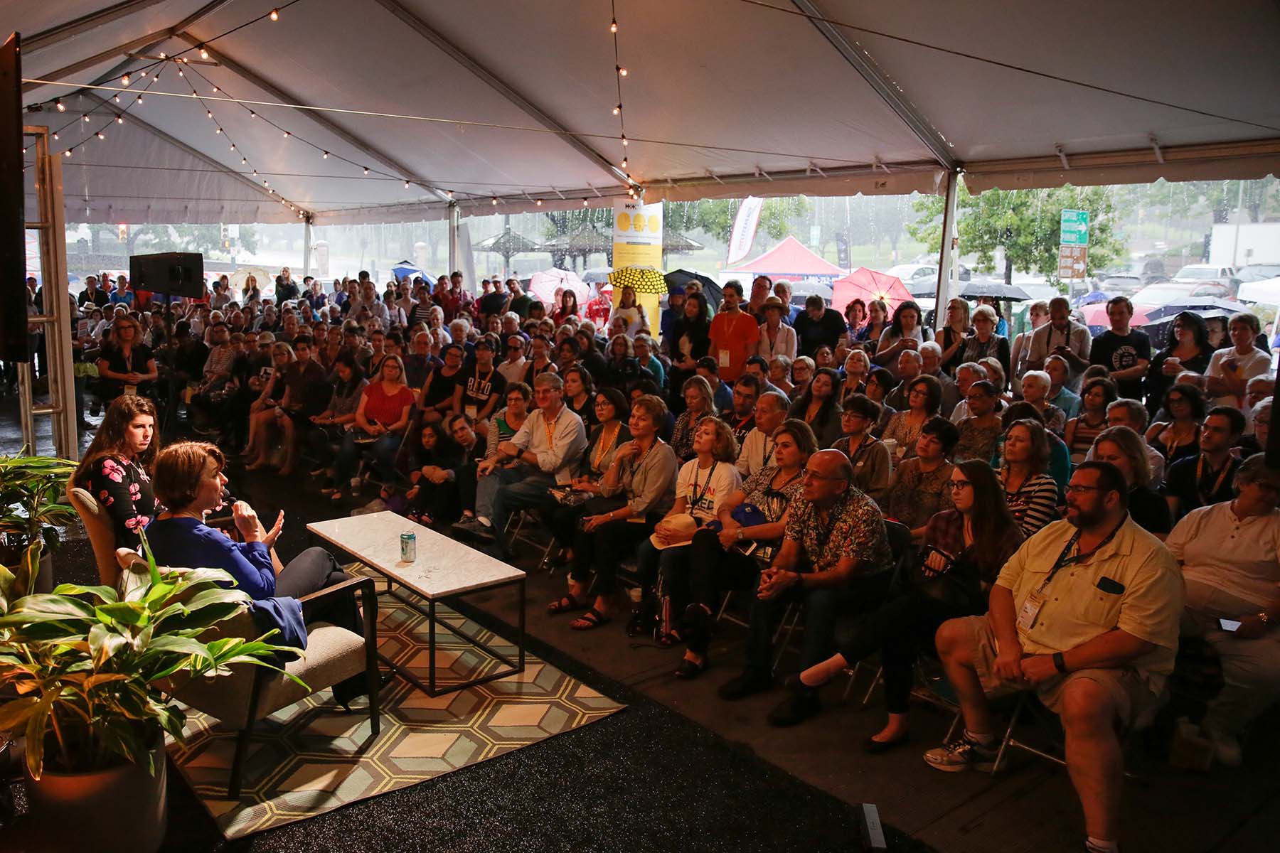 U.S. Sen. Amy Klobuchar, D-Minnesota, was interviewed by Abby Livingston at The Texas Tribune Festival . Photo with permission Texas Tribune Fest - John Jordan.
