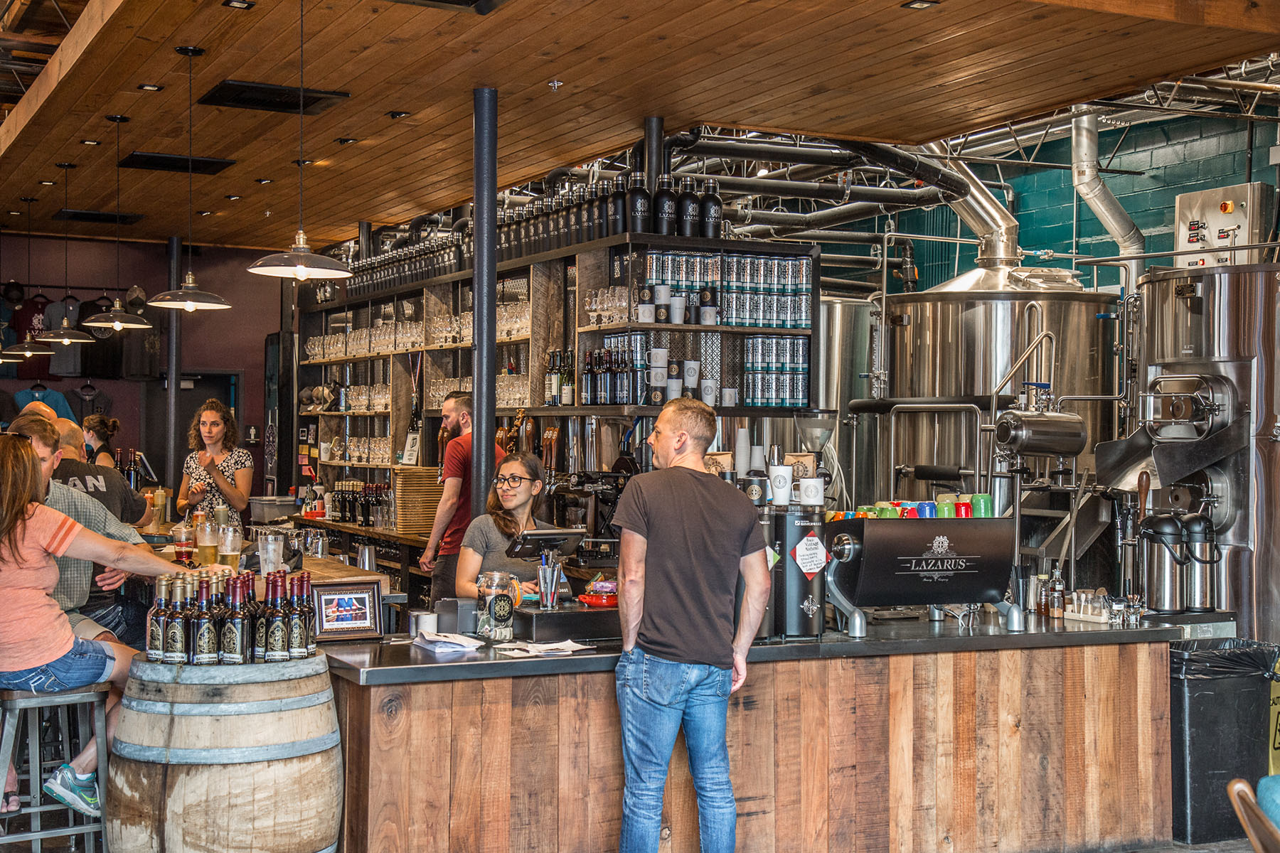 Lazarus Brewing - 6th Street Brew Pub plus espresso & house tacos.