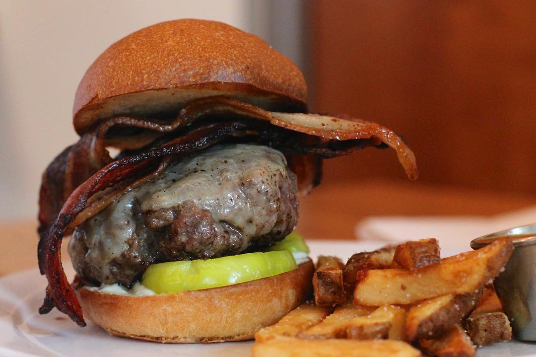 Burger & fries at Salt & Time.